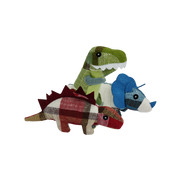 Incredipet Plaid-O-Saurus Plush Dog Toy, Assorted 6 in