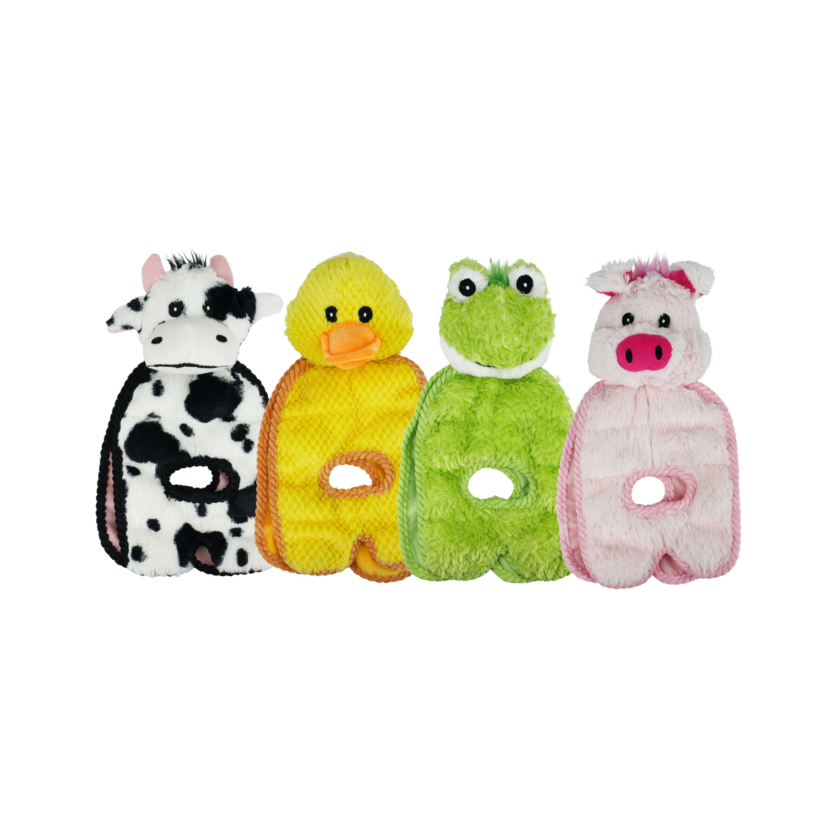 Incredipet Farm Animal Squeak Mat Tug-O-War Dog Toy, Assorted 14 in