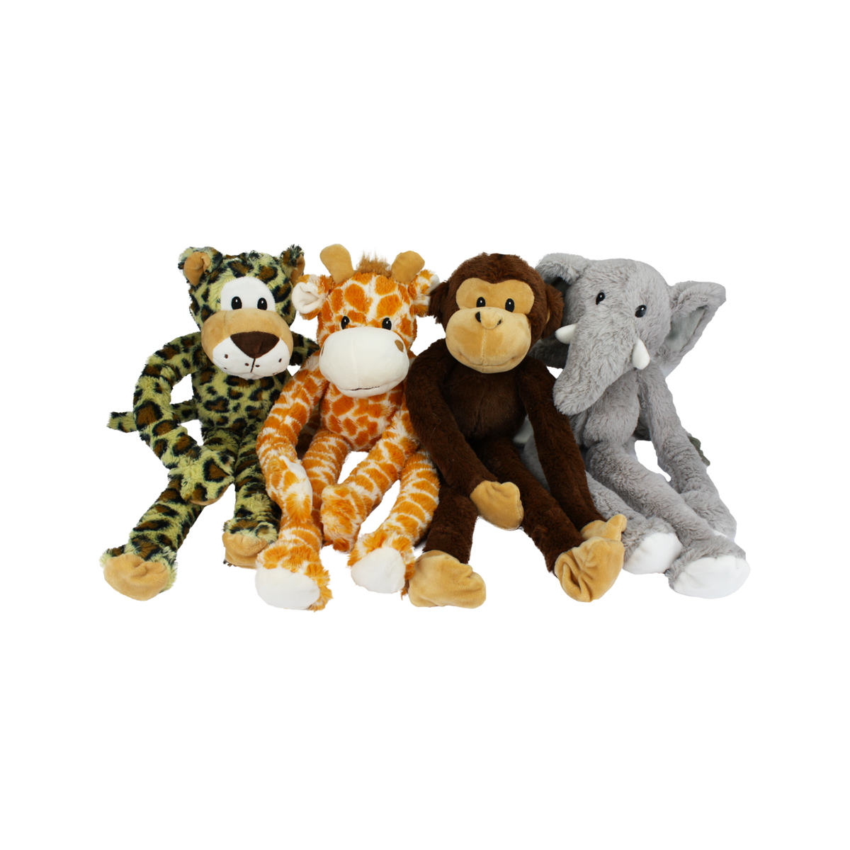 Incredipet Swinging Safari Animals Plush Dog Toy, Assorted 19 in