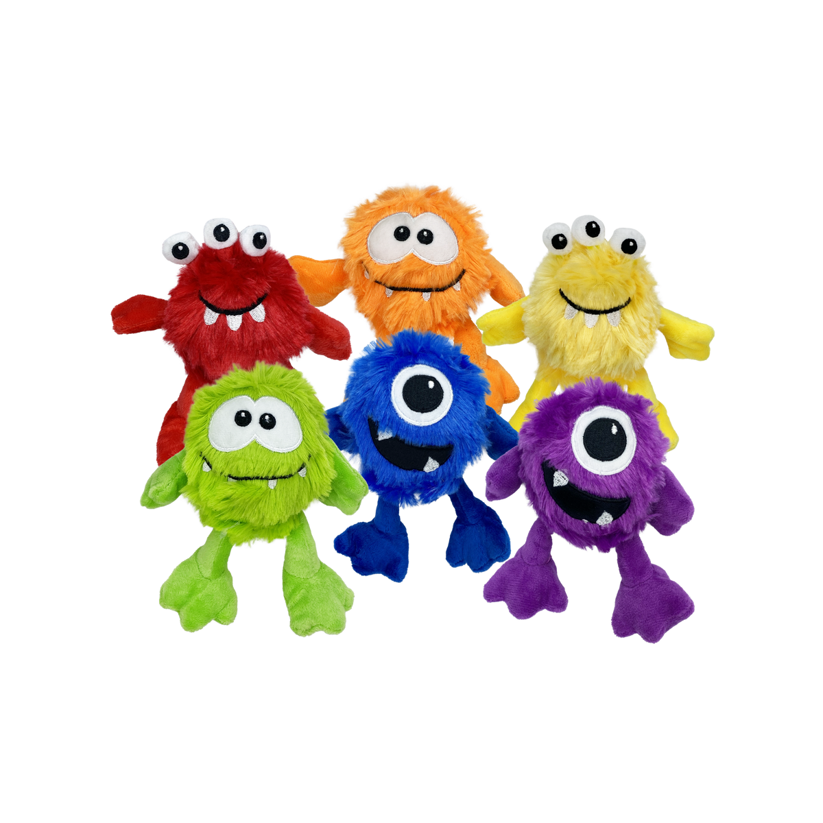 Incredipet Mini Monster Plush Dog Toy, Assorted 5 in