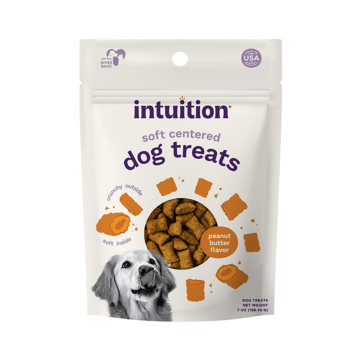 Intuition Soft Center Peanut Butter Flavor Dog Treat 6 oz