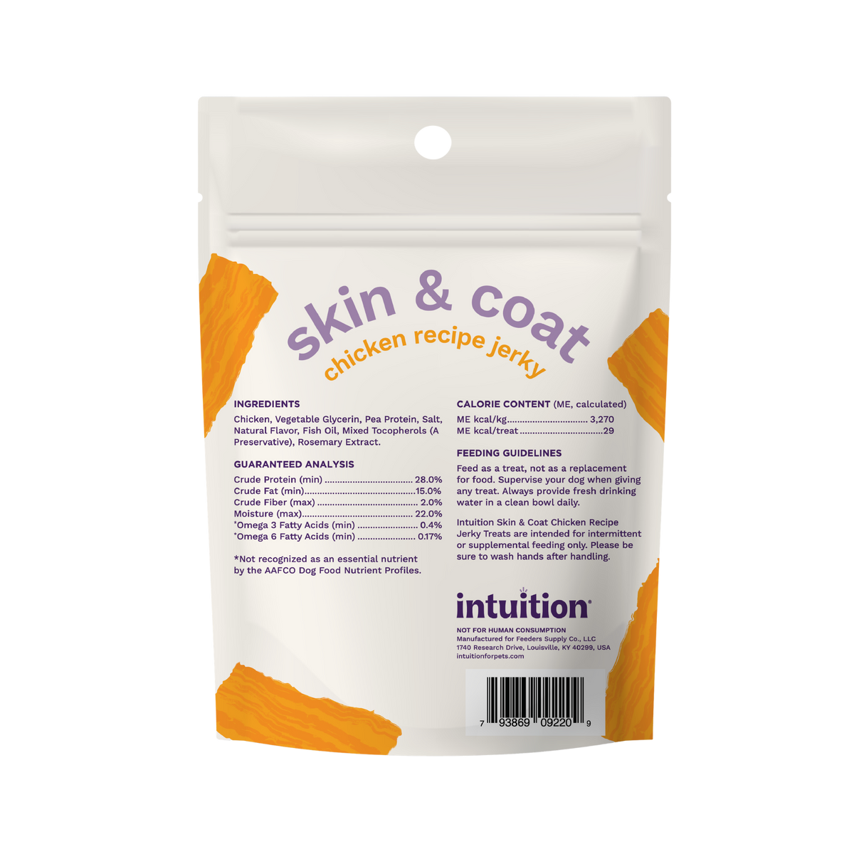 Intuition Skin and Coat Chicken Jerky 7 oz