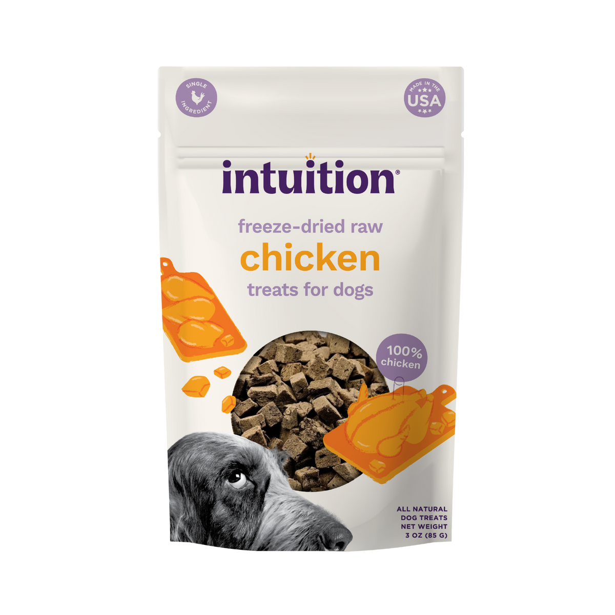 Intuition Freeze-Dried Raw Chicken Treats for Dogs 3 oz