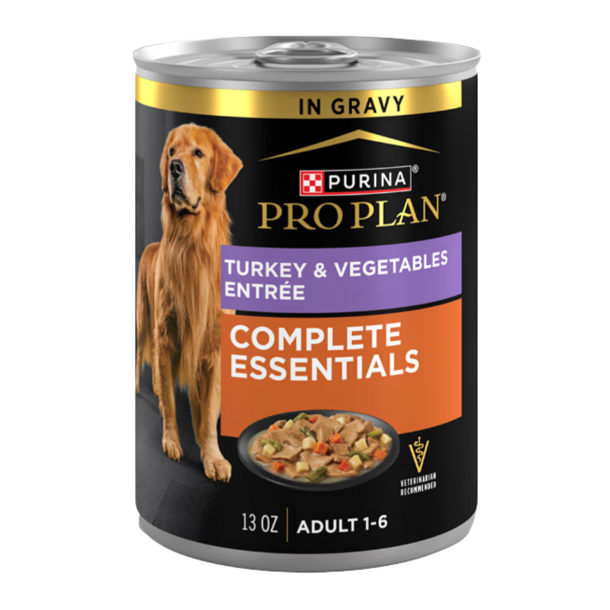 Purina Pro Plan Savor Adult Turkey & Vegetable Entree Slices In Gravy Canned Dog Food