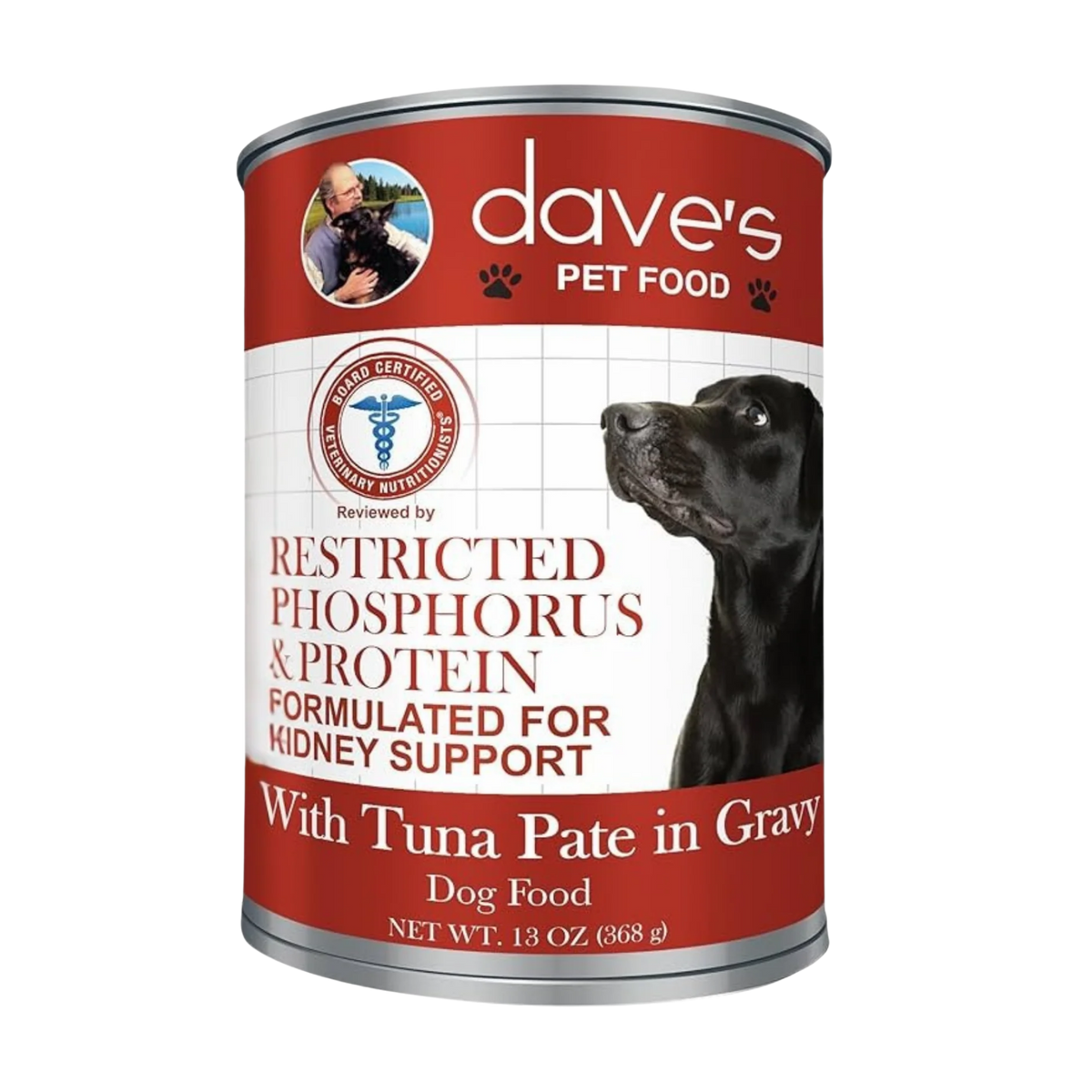 Dave's Renal Restricted Phosphorus & Protein, Tuna Pate in Gravy Canned Dog Food