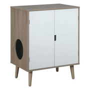 Penn-Plax Double Door Woodgrain Cat Litter Box Cabinet