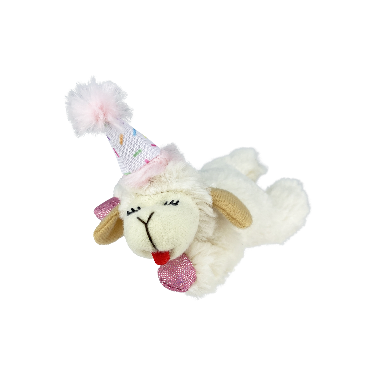Multipet Lamb Chop Birthday Cat Toy 4 in