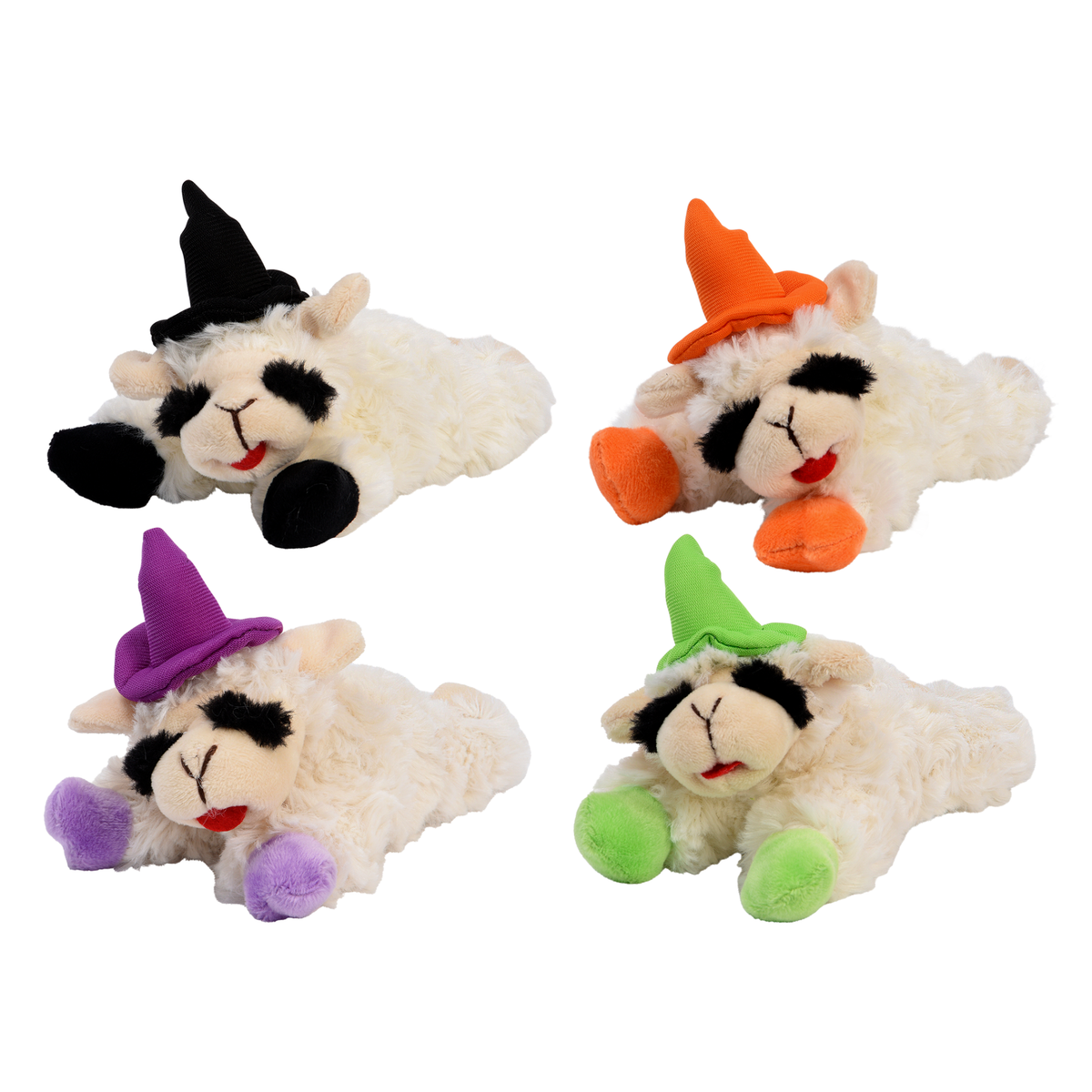 Multipet Halloween Witch Lamb Chop Dog Toy 10.5 in