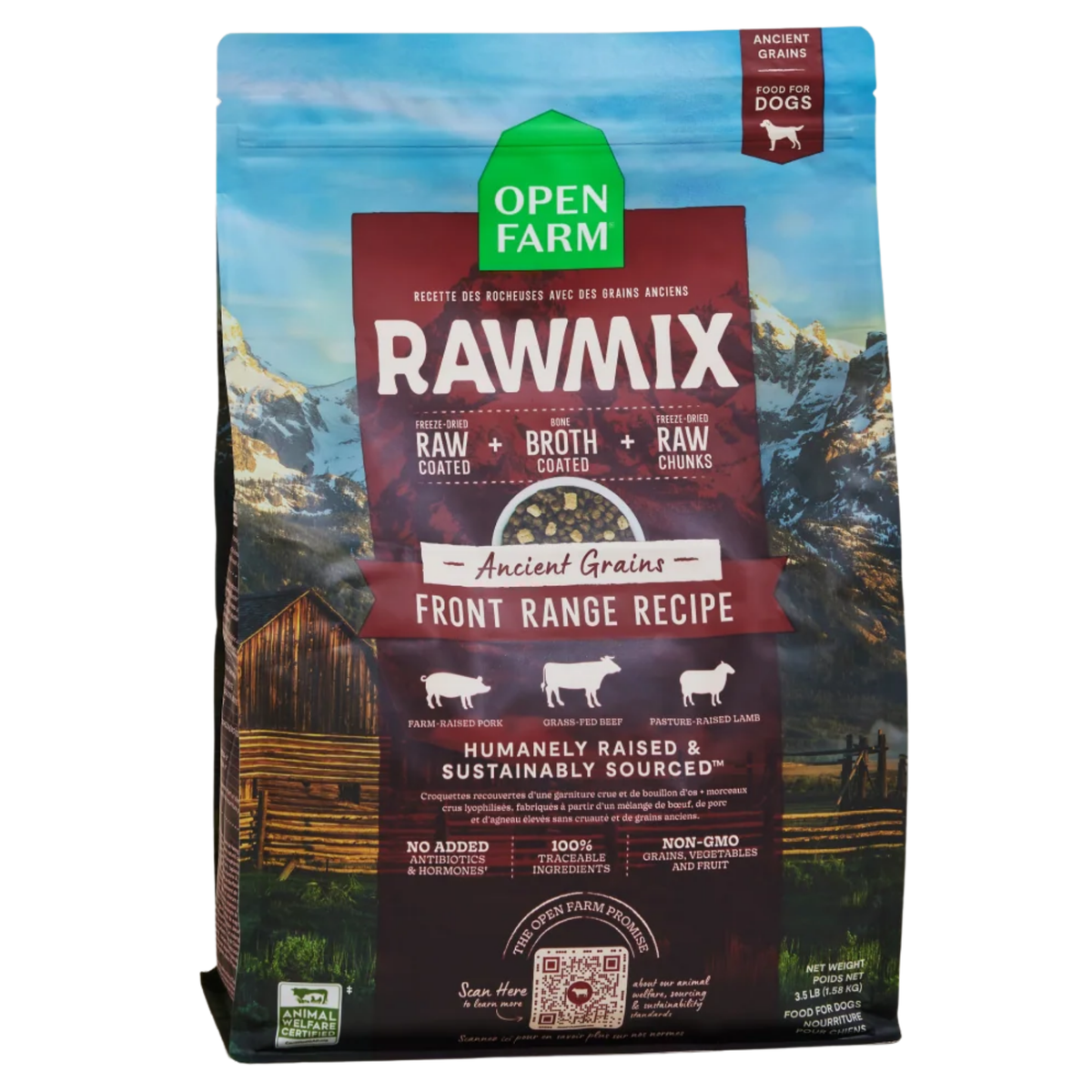 Open Farm Front Range Ancient Grains RawMix For Dogs 20 lb