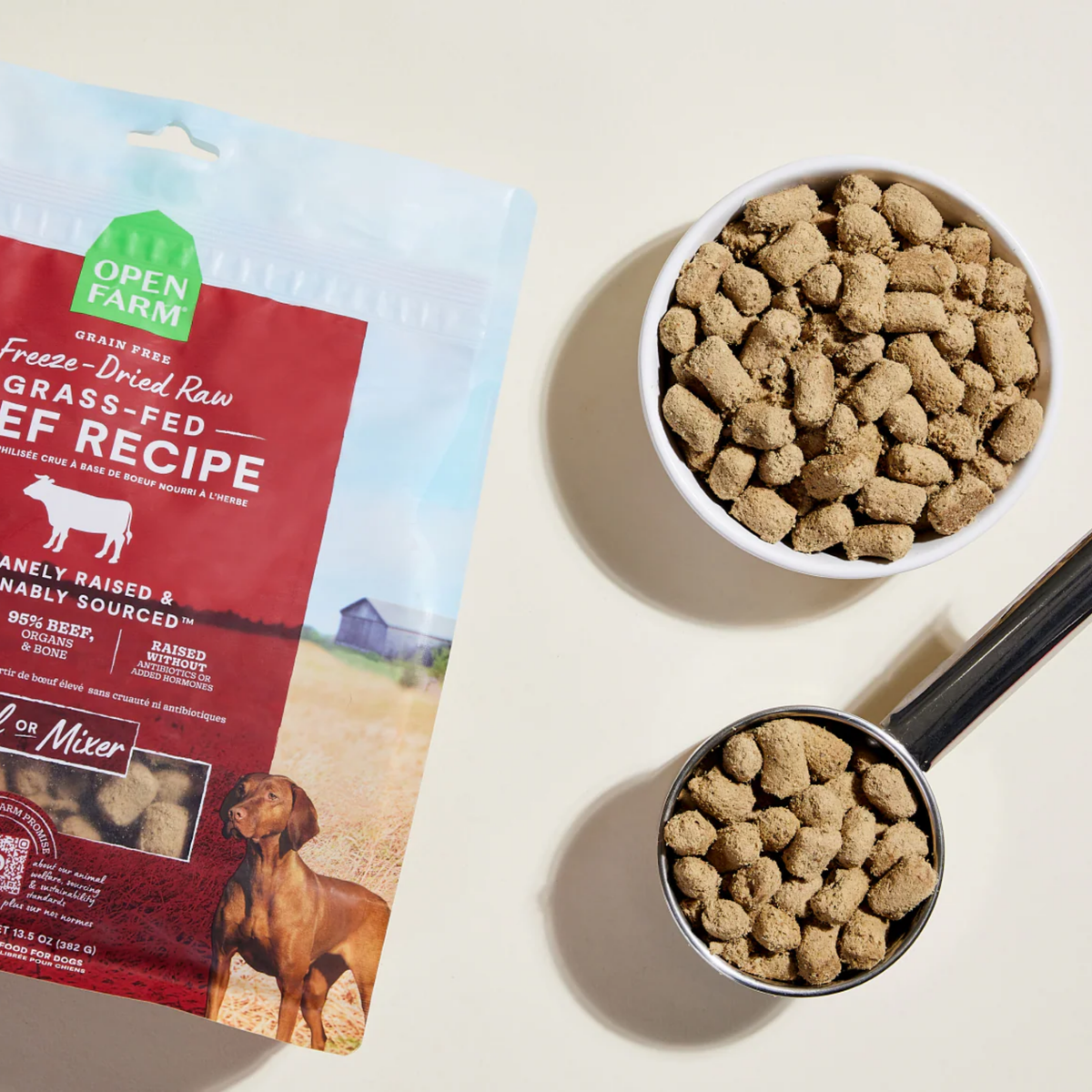 Open Farm Grass-Fed Beef Freeze-Dried Raw Dog Food 13.5 oz