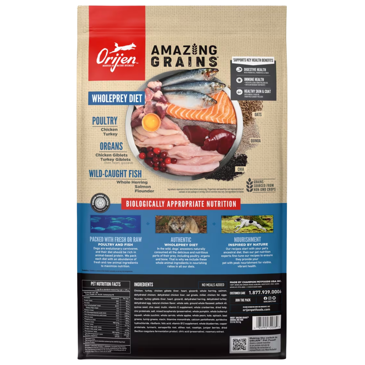 Orijen Amazing Grains Original Dry Dog Food