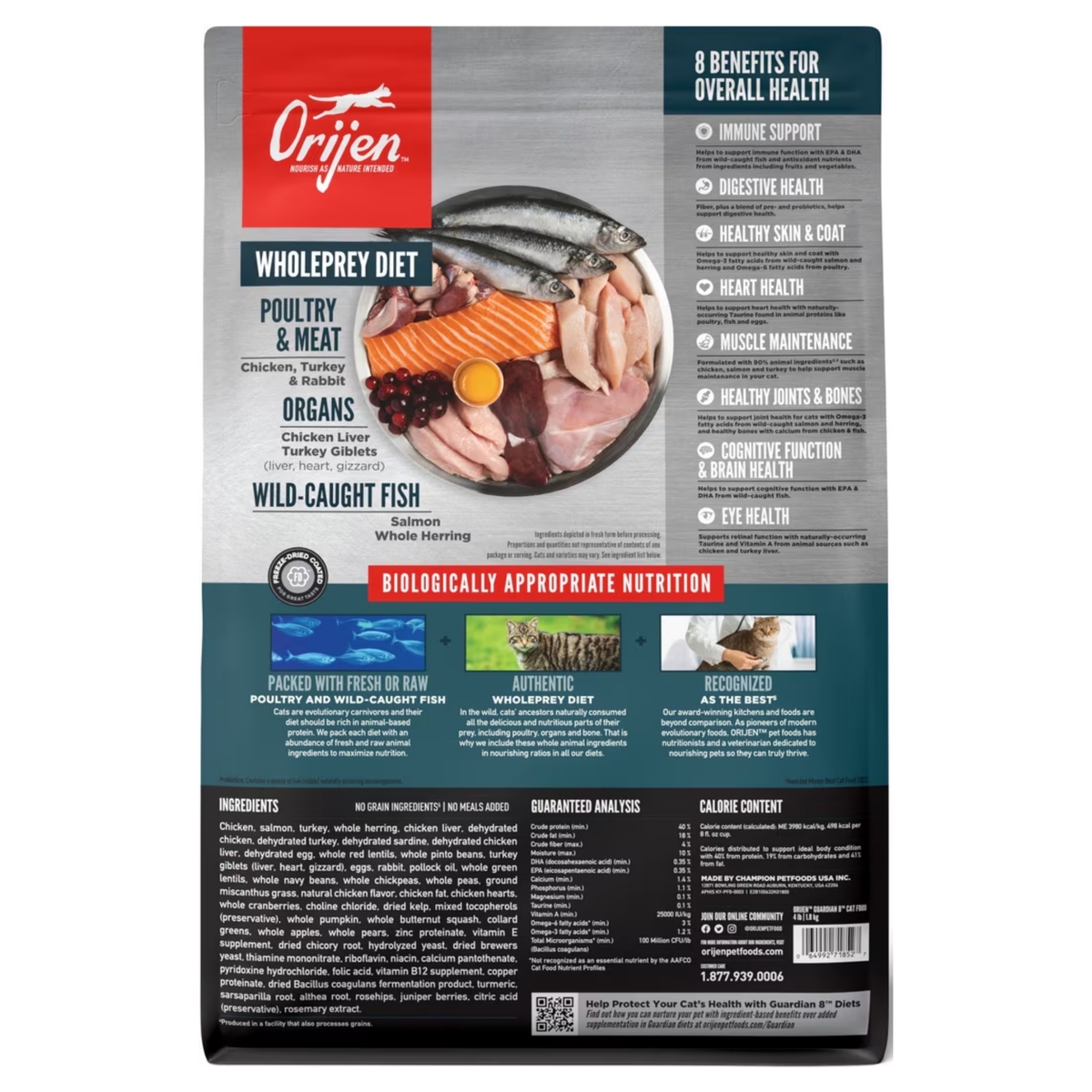 Orijen Grain-Free Guardian 8 Adult Cat Food 4 lb