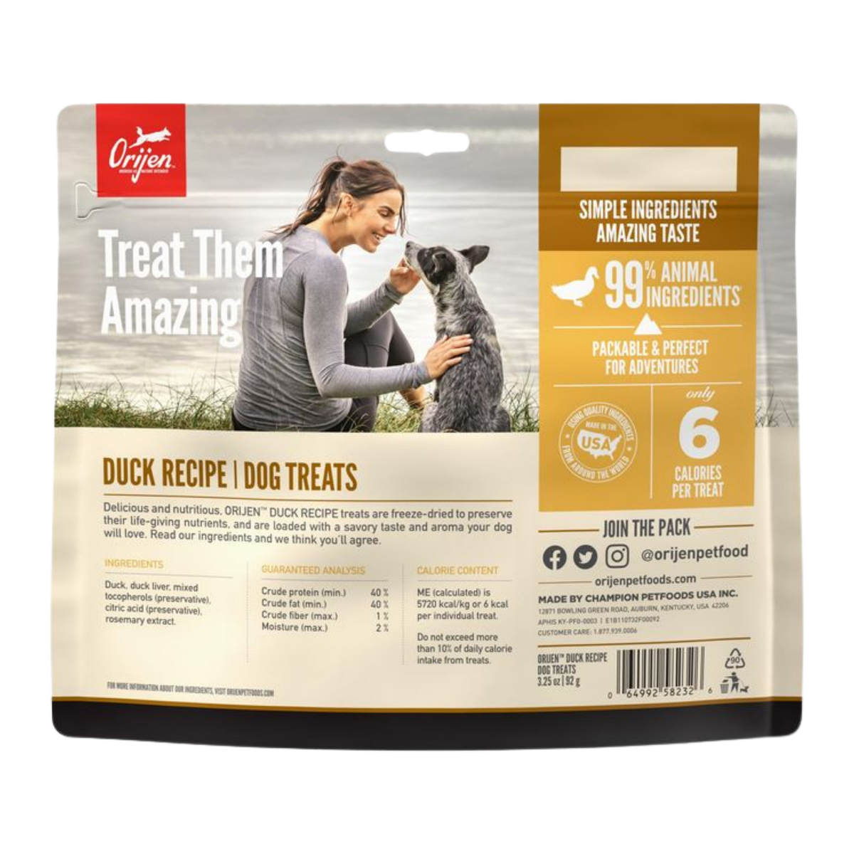 Orijen Freeze-Dried Dog Treats Duck Recipe