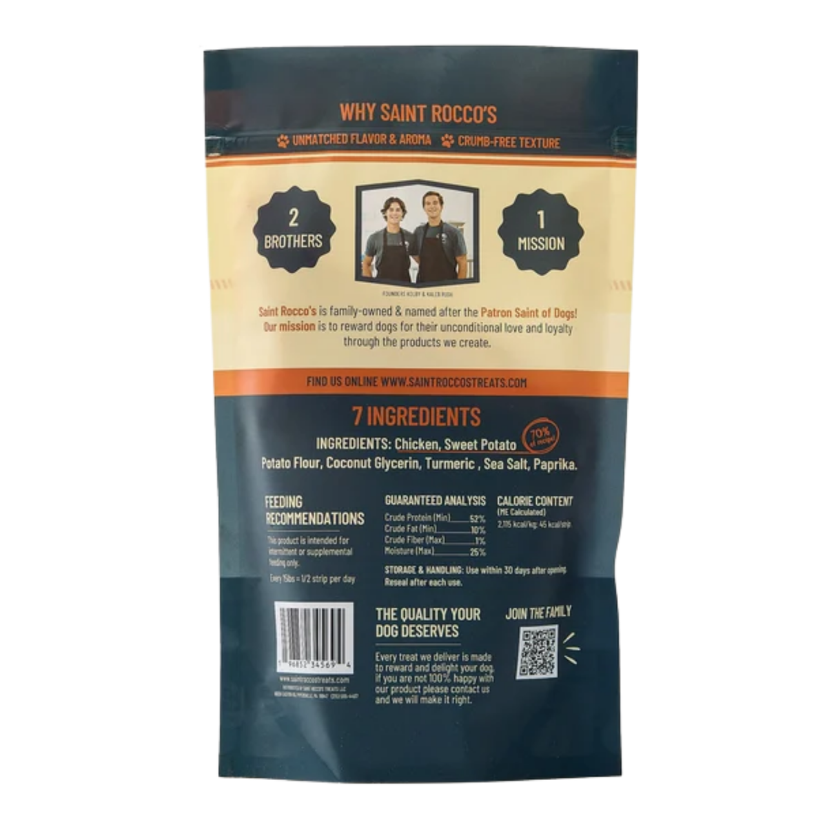 Saint Roccos Chicken and Sweet Potato Jerky Dog Treat