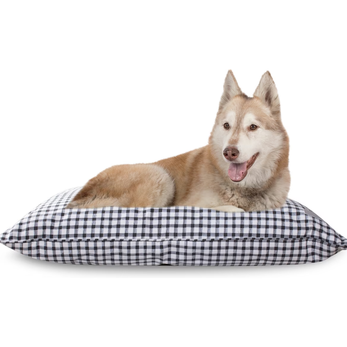 Pet Fringe Studio Painted Gingham Pet Pillow Bed, 36 x 27 in