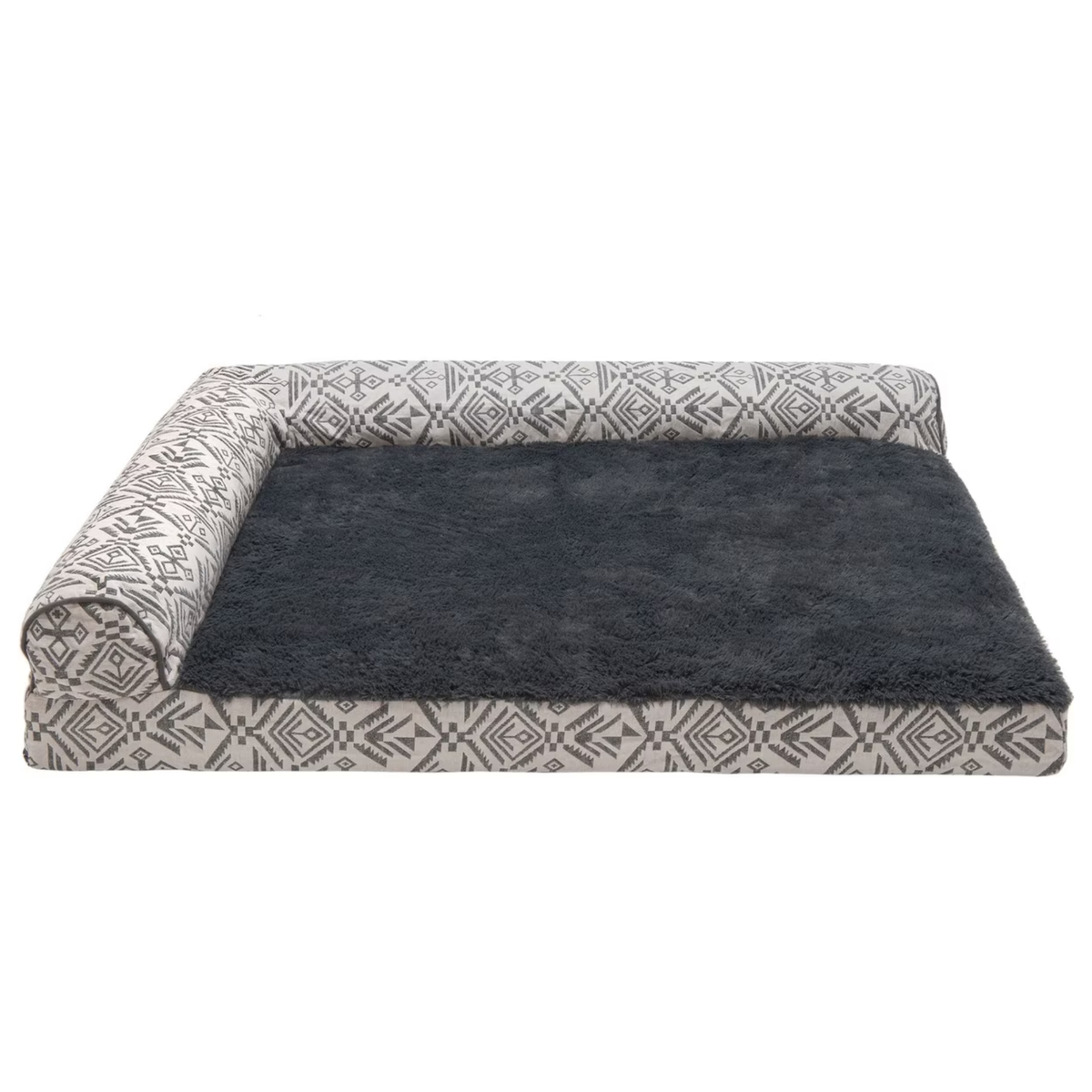 Furhaven Deluxe Chaise Lounge Dog Bed- Southwest Kilim