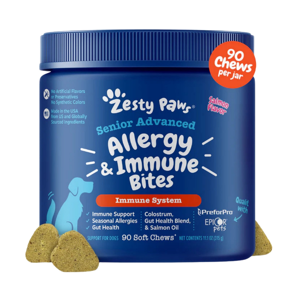 Zesty Paws Senior Advanced Allergy & Immune Senior Dog Bites 90 ct
