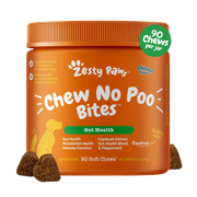 Zesty Paws Chew No Poo Bites Gut Health Soft Chews for Dogs 90 ct
