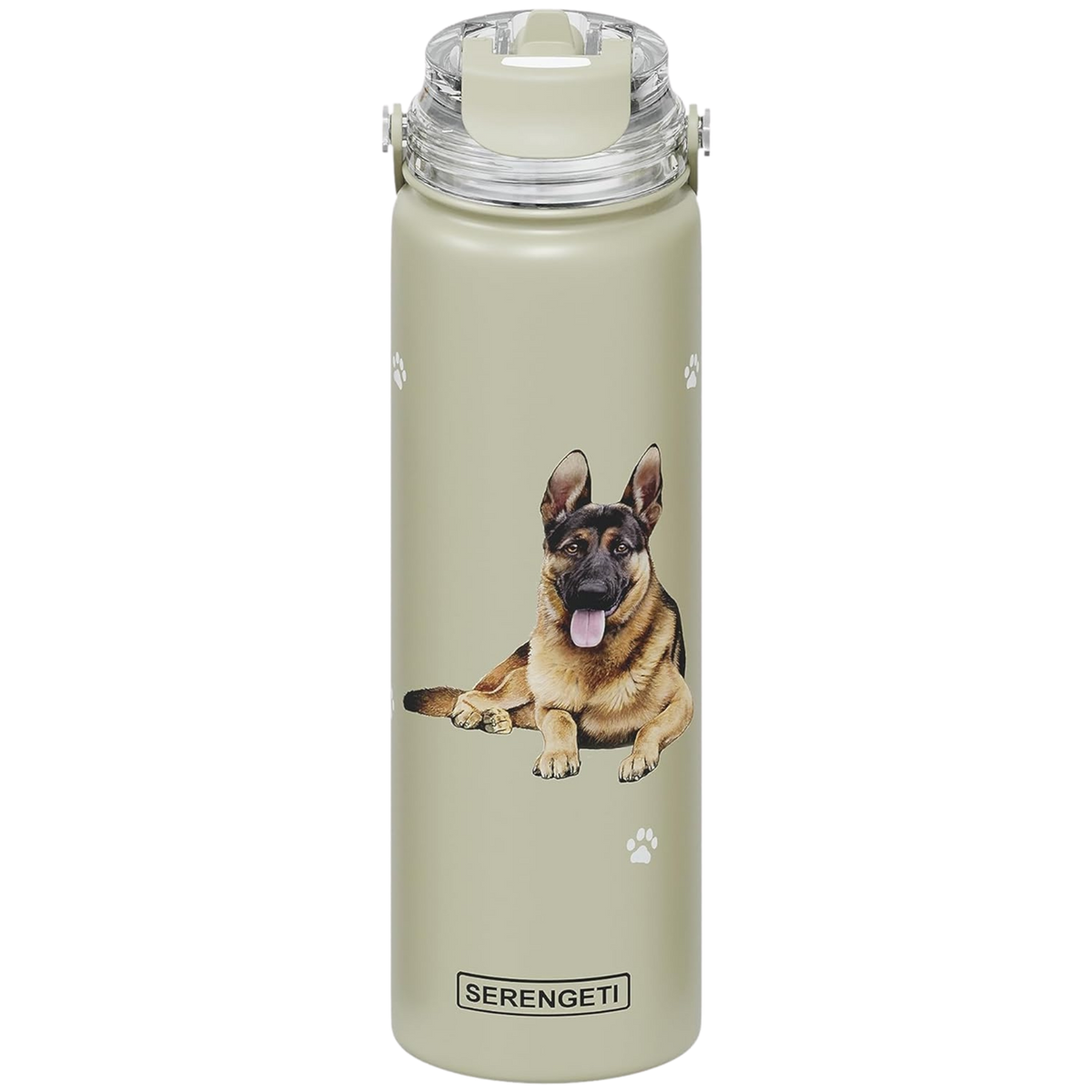 E & S Imports Serengeti German Shepherd Stainless Steel Water Bottle 24 oz