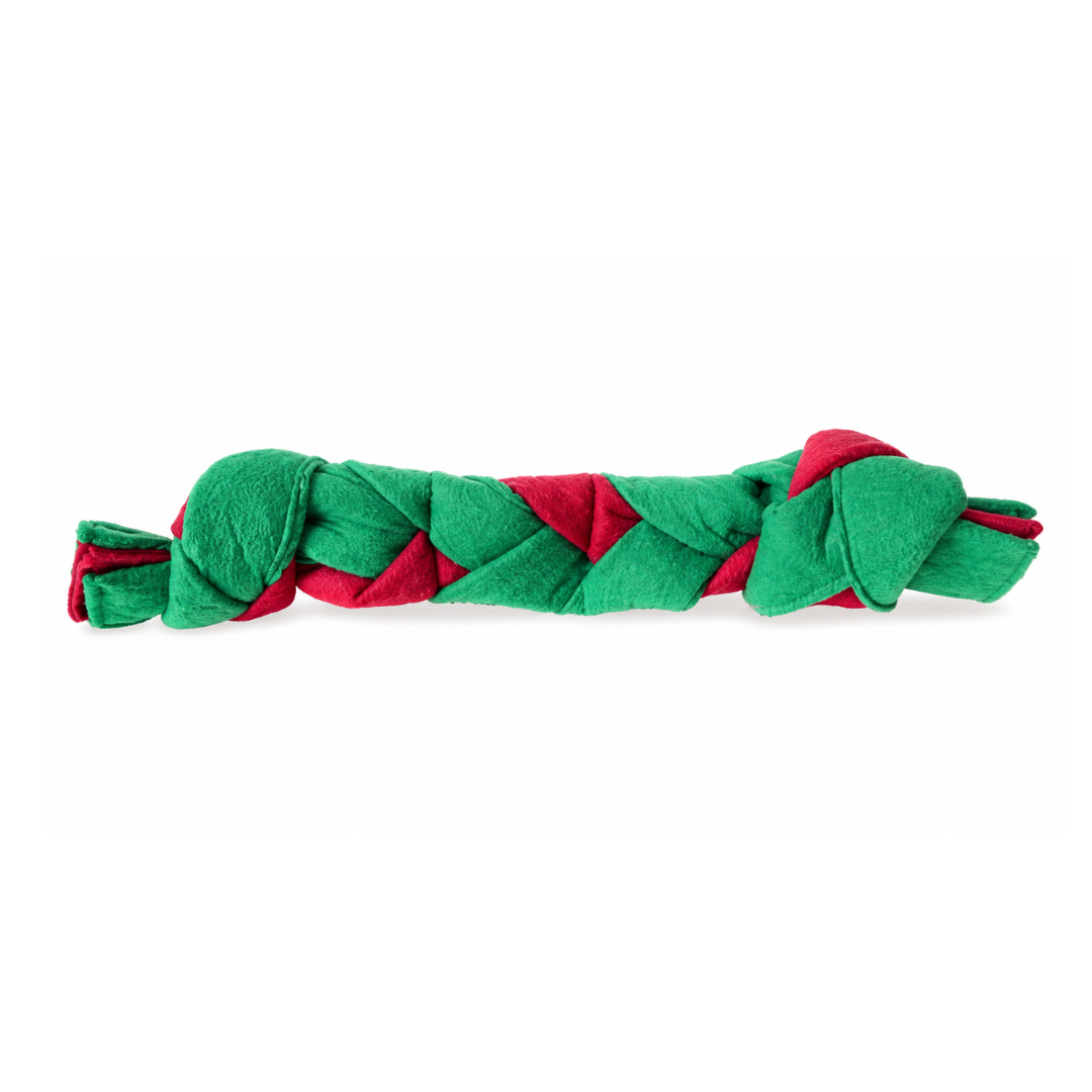 Guru Holiday Tennis Snuffle Rope Dog Toy 12 in