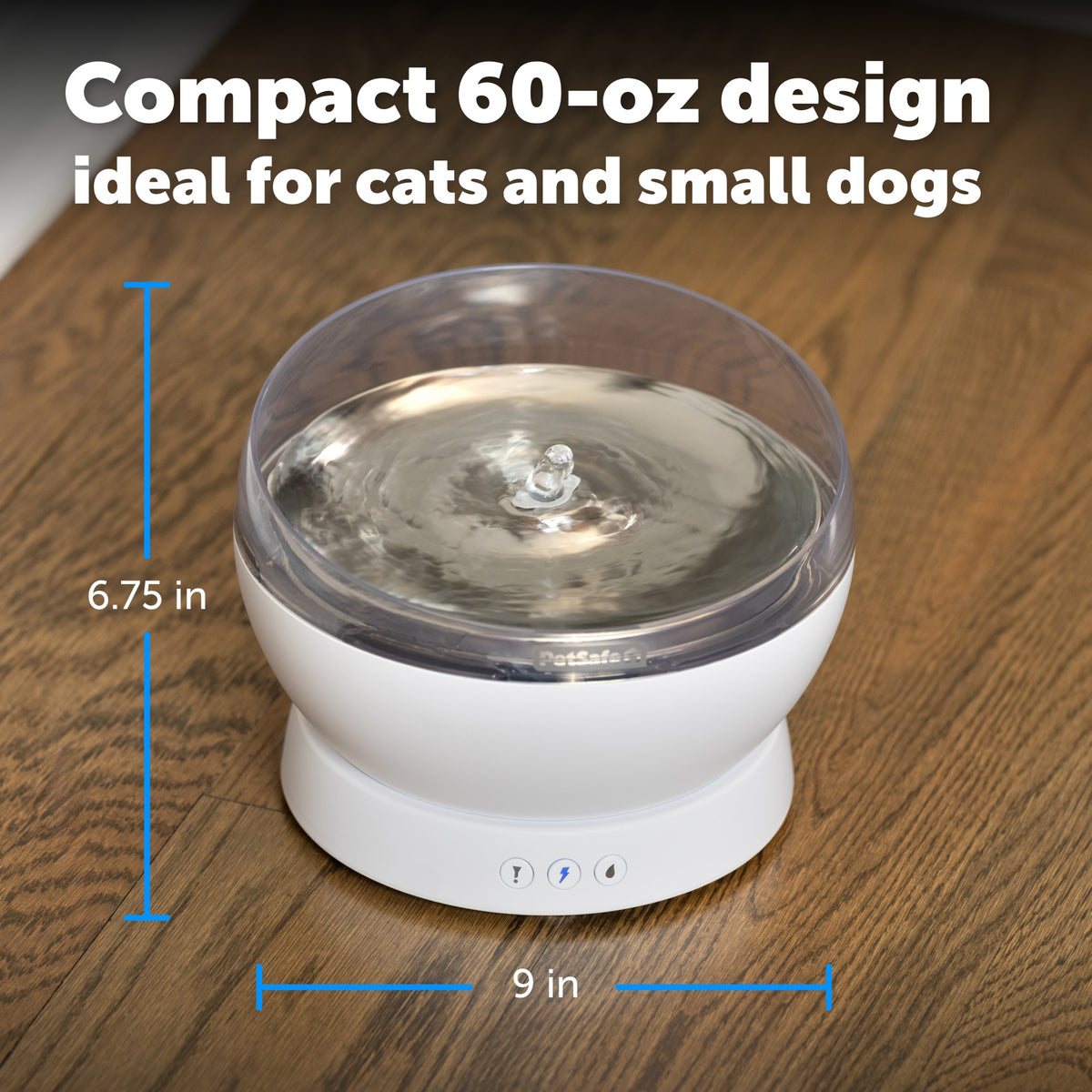 Petsafe Black HydroSphere Cordless Pet Fountain 60 oz