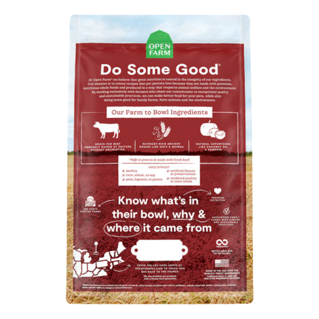 Open Farm Grass-Fed Beef & Ancient Grains Dry Dog Food