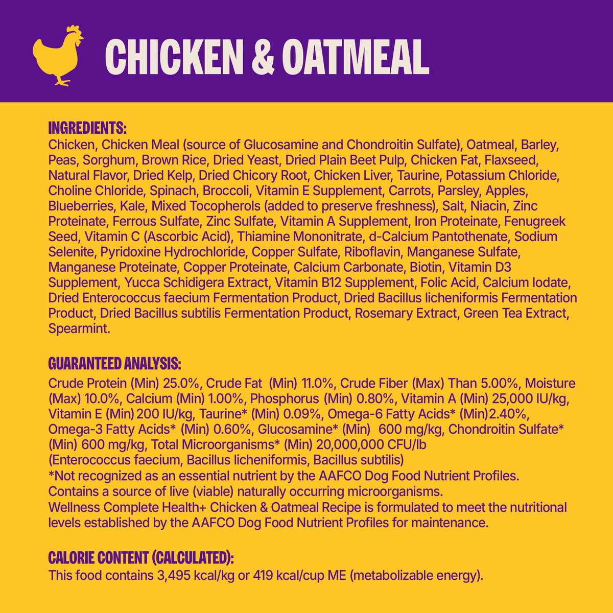 Wellness Complete Health+ Dry Dog Food, Chicken Recipe