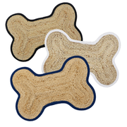 Park Life Designs Loxley Natural Jute Bone Dog Placemat