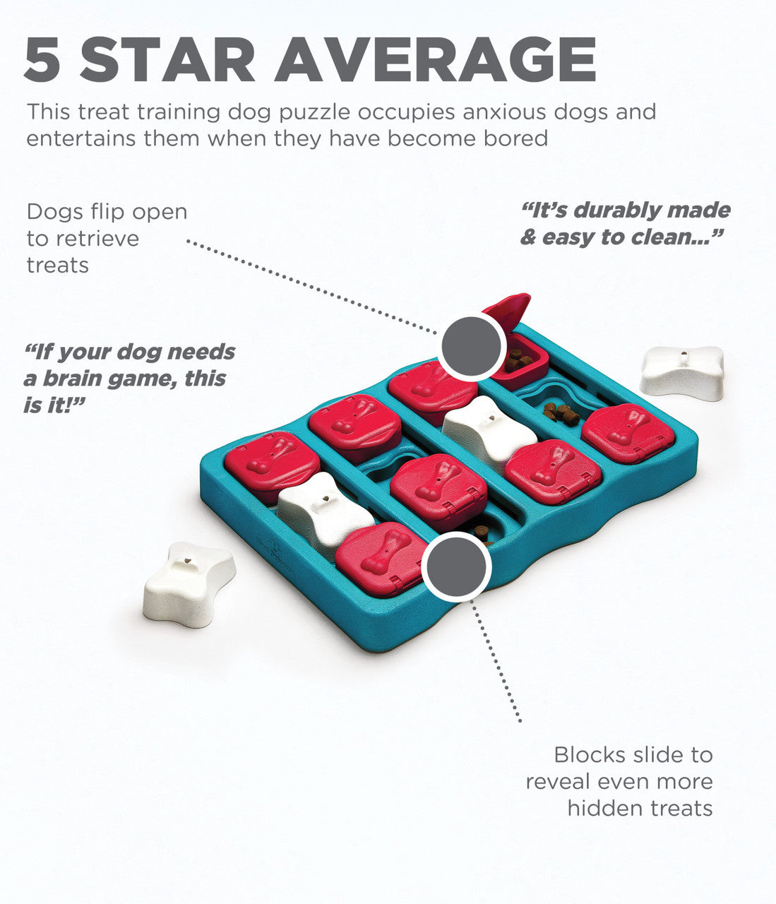 Outward Hound Brick Treat Puzzle Dog Toy