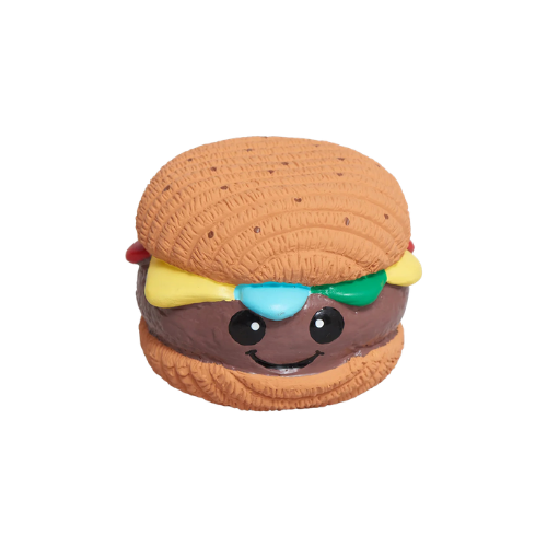 Hugglehounds Ruff-Tex Big Buns Hamburger Squeaky Dog Toy Small Dog