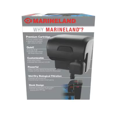 Marineland Penguin PRO 125 Power Aquarium Filter with BIO-Wheel Technology 125