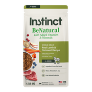 Instinct Be Natural Real Lamb & Oatmeal Recipe Freeze-Dried Raw Coated All Life Stage Dry Dog Food