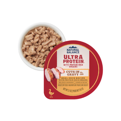 Natural Balance Real Duck Recipe with Protein-Rich Organs Cuts in Gravy Wet Food for Adult Cats