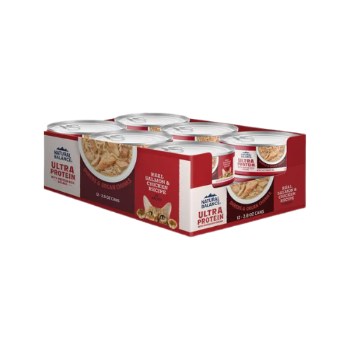 Natural Balance Ultra Protein Salmon and Chicken Recipe in Broth Grain-Free Shreds in Gravy Wet Cat Food
