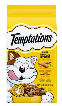 Whiskas Temptations Tasty Chicken Flavor Adult Dry Cat Food