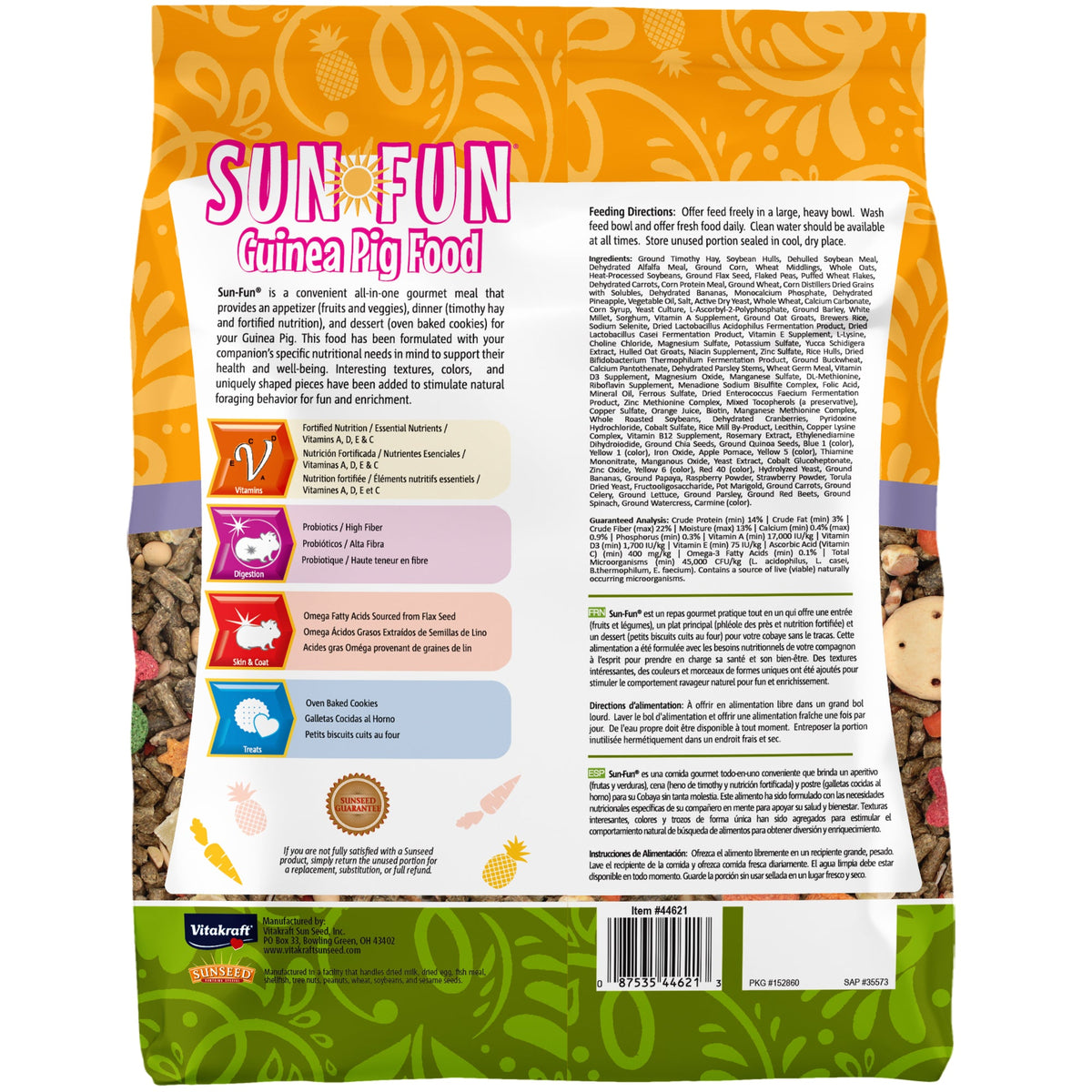 Sunseed Sun Fun Enriched Guinea Pig Food 3.5 lb