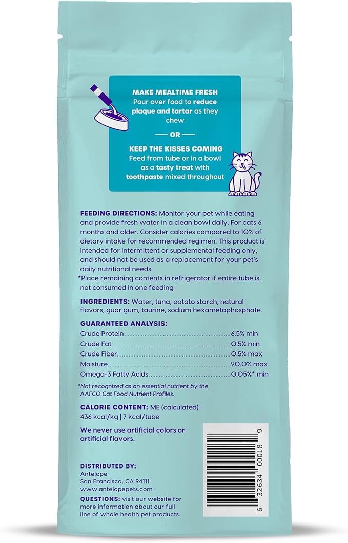 Ark Naturals Kiss Me-ow Lickable Dental Tuna Flavored Cat Treats 4 ct