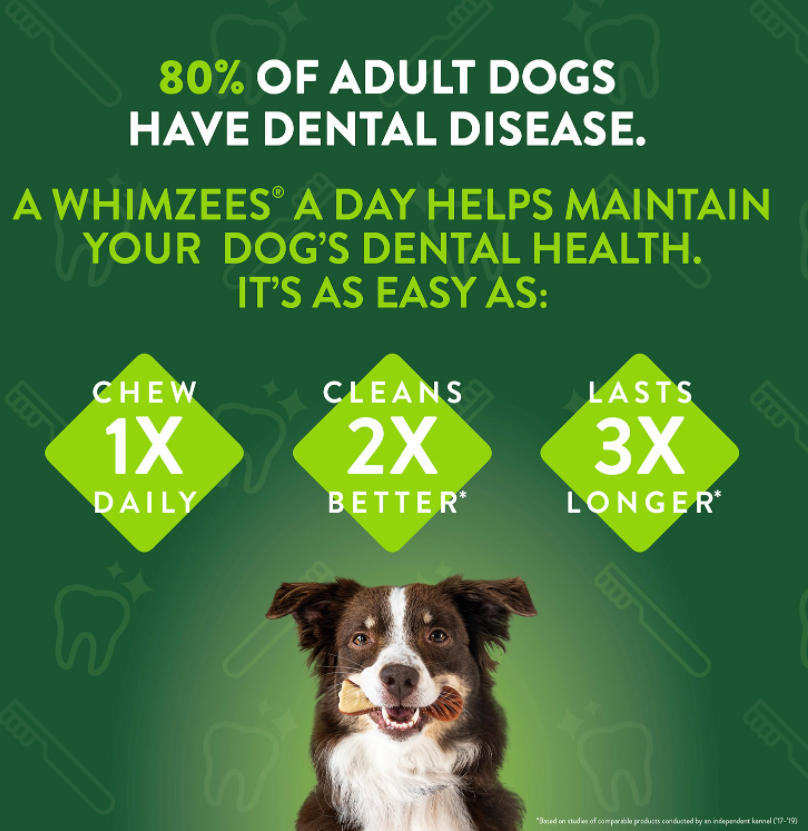 Whimzees Alligator Small Dental Dog Treats