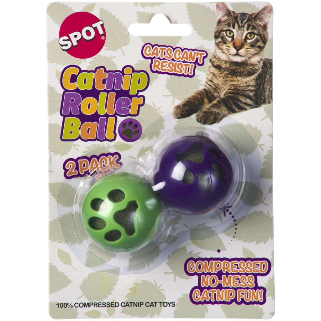 Spot Catnip Roller Ball Cat Toy 2 pk