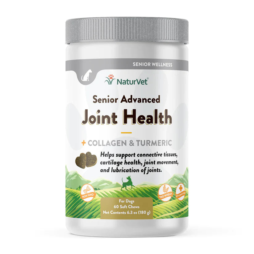Naturvet Senior Advanced Chicken Flavored Soft Chew Joint Supplement for Dogs 60 ct
