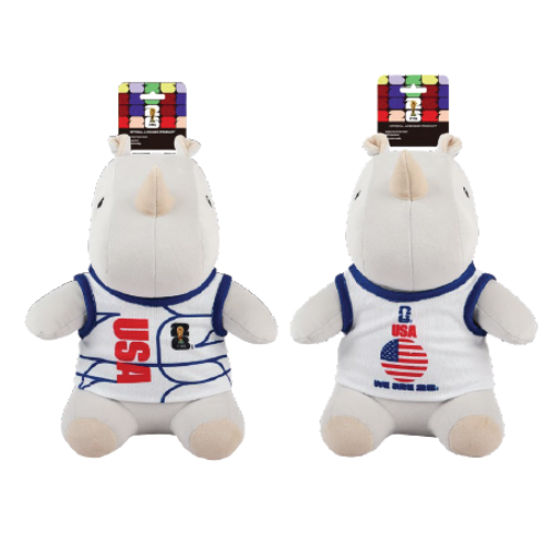 Sincere Holding Group PawSwag World Cup 2026 Raymond Rhino USA Plush Dog Toy, Assorted 10 in