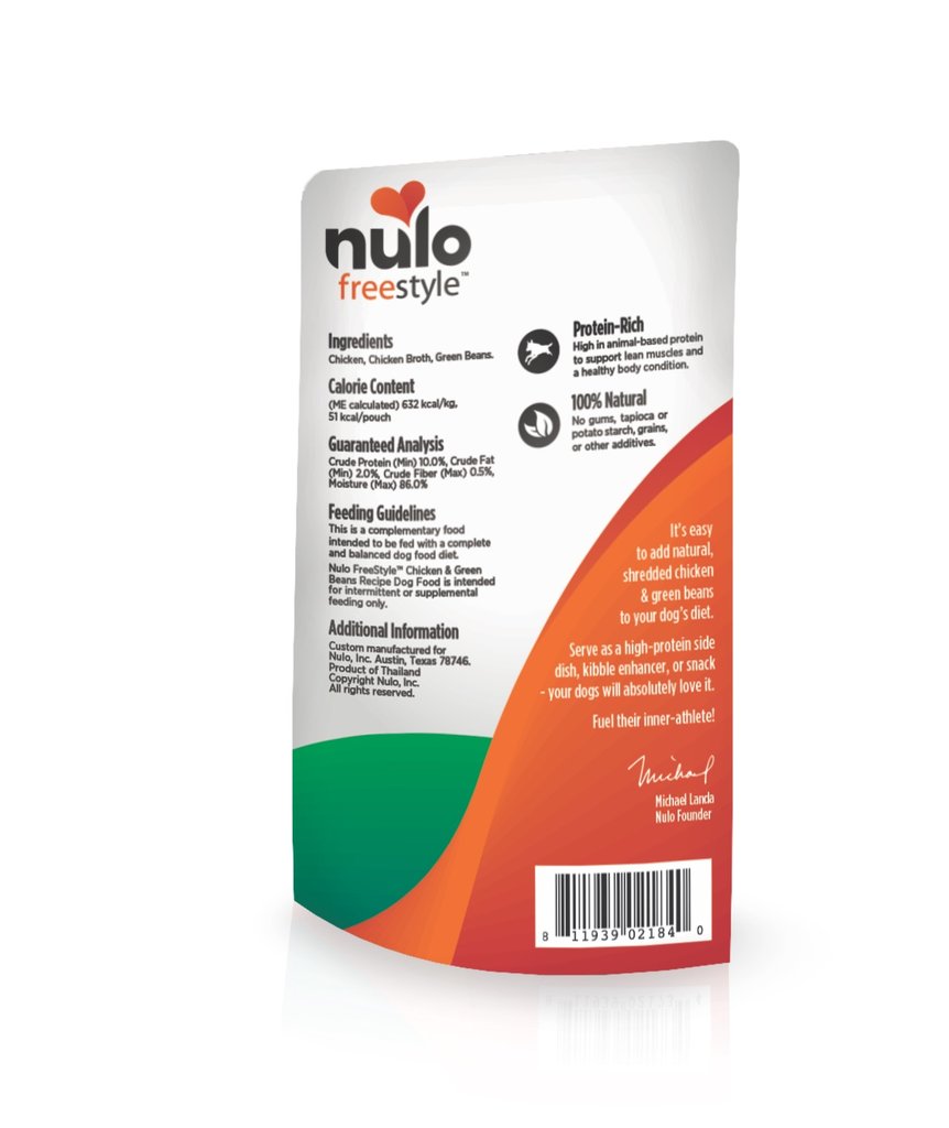 Nulo Freestyle Grain-Free Chicken & Green Bean Dog Pouch