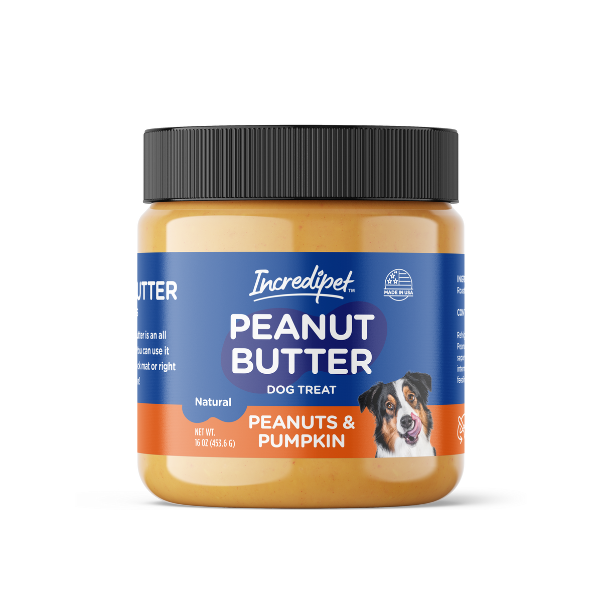 Incredipet Natural Peanut Butter Peanuts & Pumpkin Recipe for Dogs 16 oz