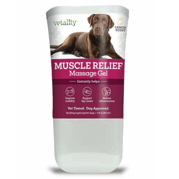 Vetality Muscle Relief Massage Gel for Dogs 3 oz