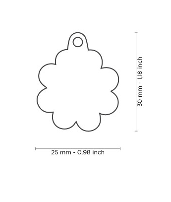 Myfamily Enamel Daisy Personalized Dog ID Tag