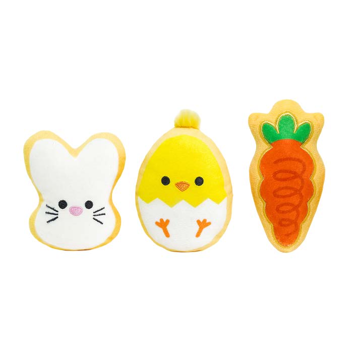 Hugsmart Easter Cookies Plush Dog Toy Set 3 pk