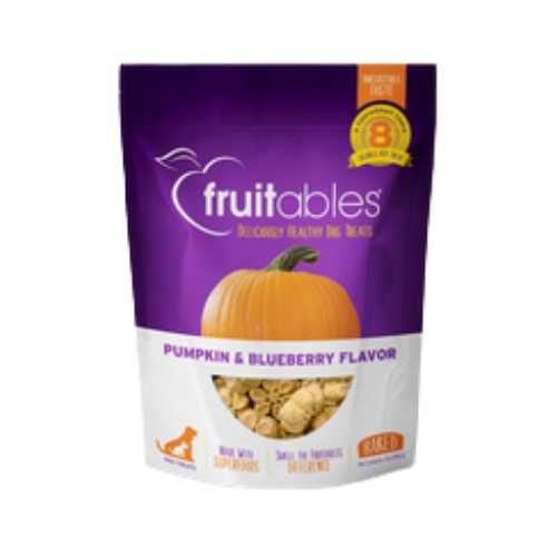 Fruitables Pumpkin & Blueberry Flavor Crunchy Dog Treats 7 oz