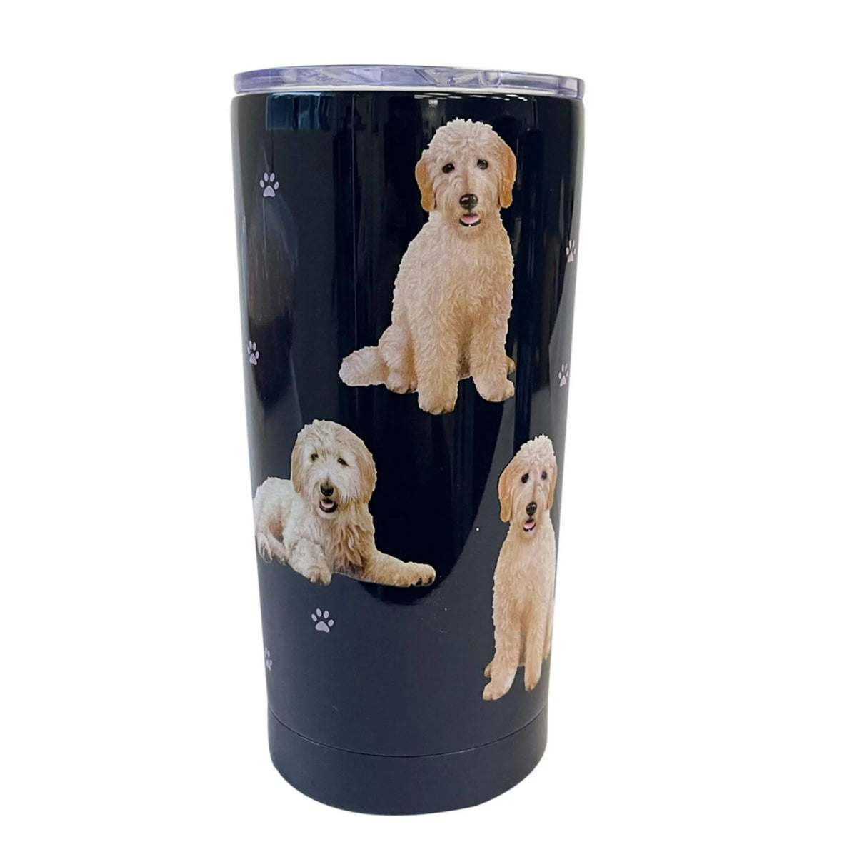 E & S Imports Serengeti Goldendoodle Stainless Steel, Vacuum Insulated Tumbler with Spill Proof Lid 20 oz