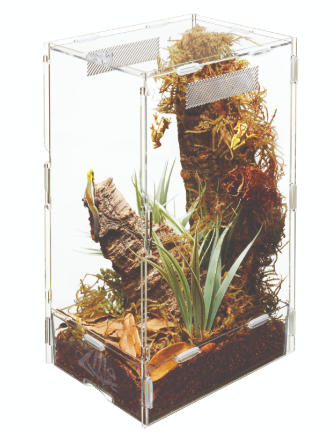 Zilla Micro Habitat Aboreal for Small Reptiles, Amphibians & Invertebrates 8 x 6 x 14 in