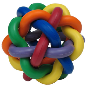 Multipet Nobbly Wobbly Rubber Ball 4 in